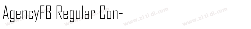 AgencyFB Regular Con字体转换